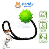 Đồ Chơi Cho Chó Banh Gai Cao Su Đính Dây Thừng Tpet - Paddy Pet Shop